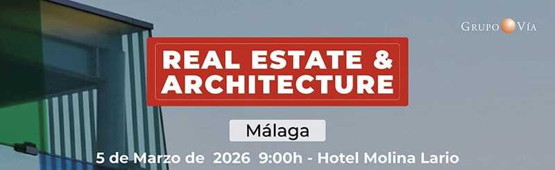 Logotipo evento Grupo Vía "Real Estate & Architecture" en Málaga