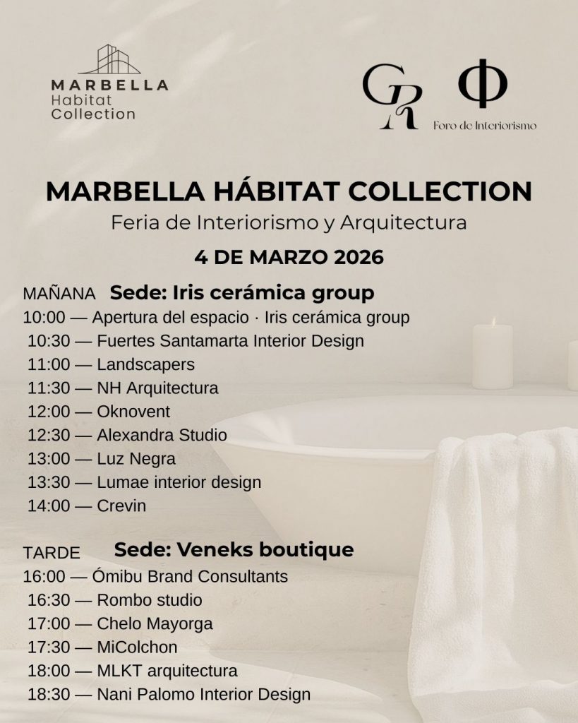 Programa de la Feria de Interiorismo Marbella Hábitat Collection 2026