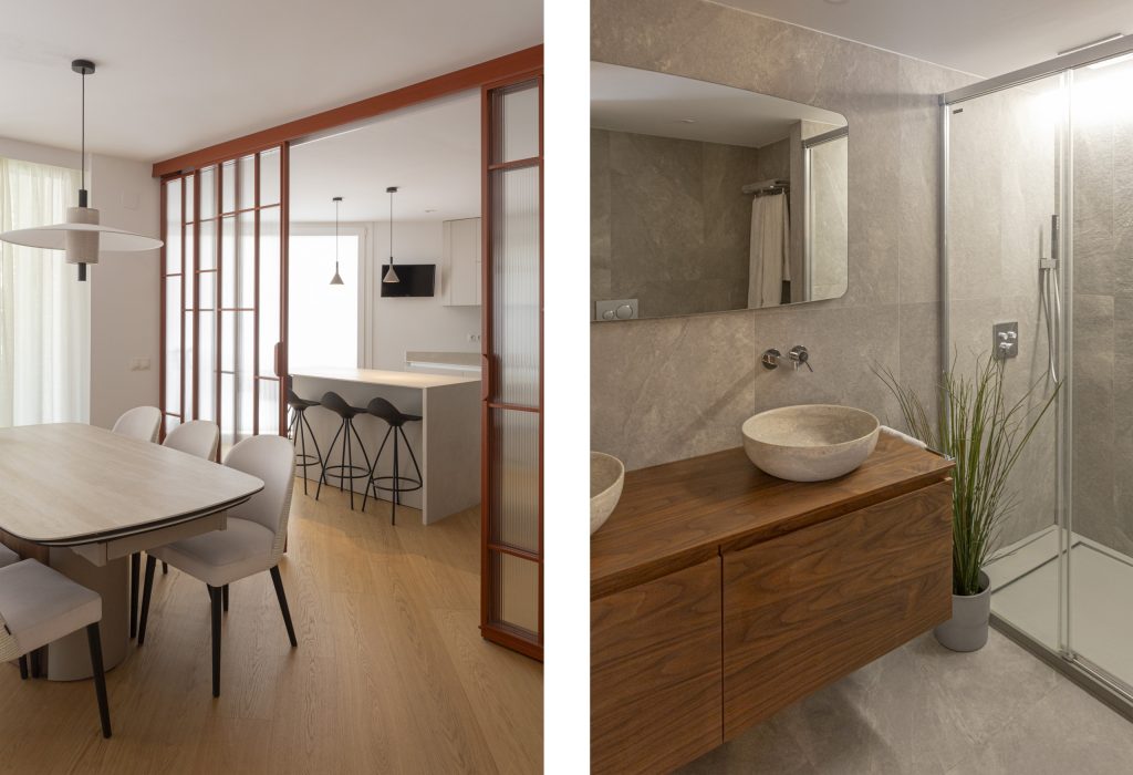 Imágenes del interior de la reforma integral de vivienda en Málaga